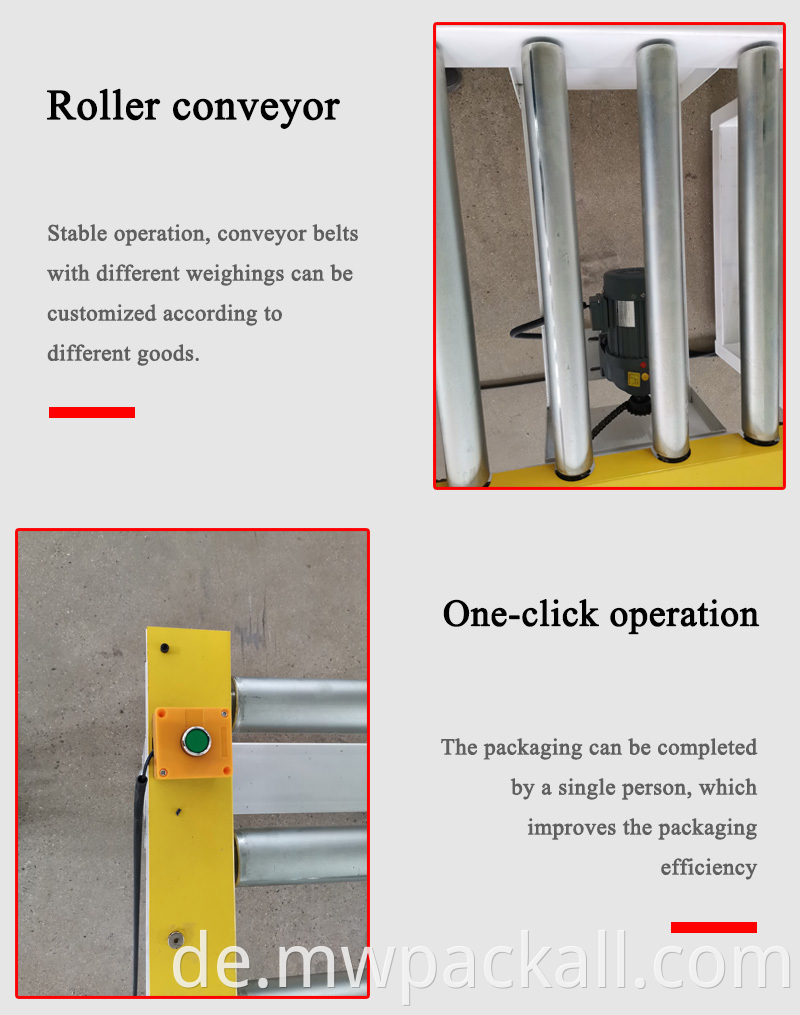 Halbautomatische horizontale Stretchschlauchverpackungsmaschine von Myway Machinery Aluminiumprofilverpackungsmaschine